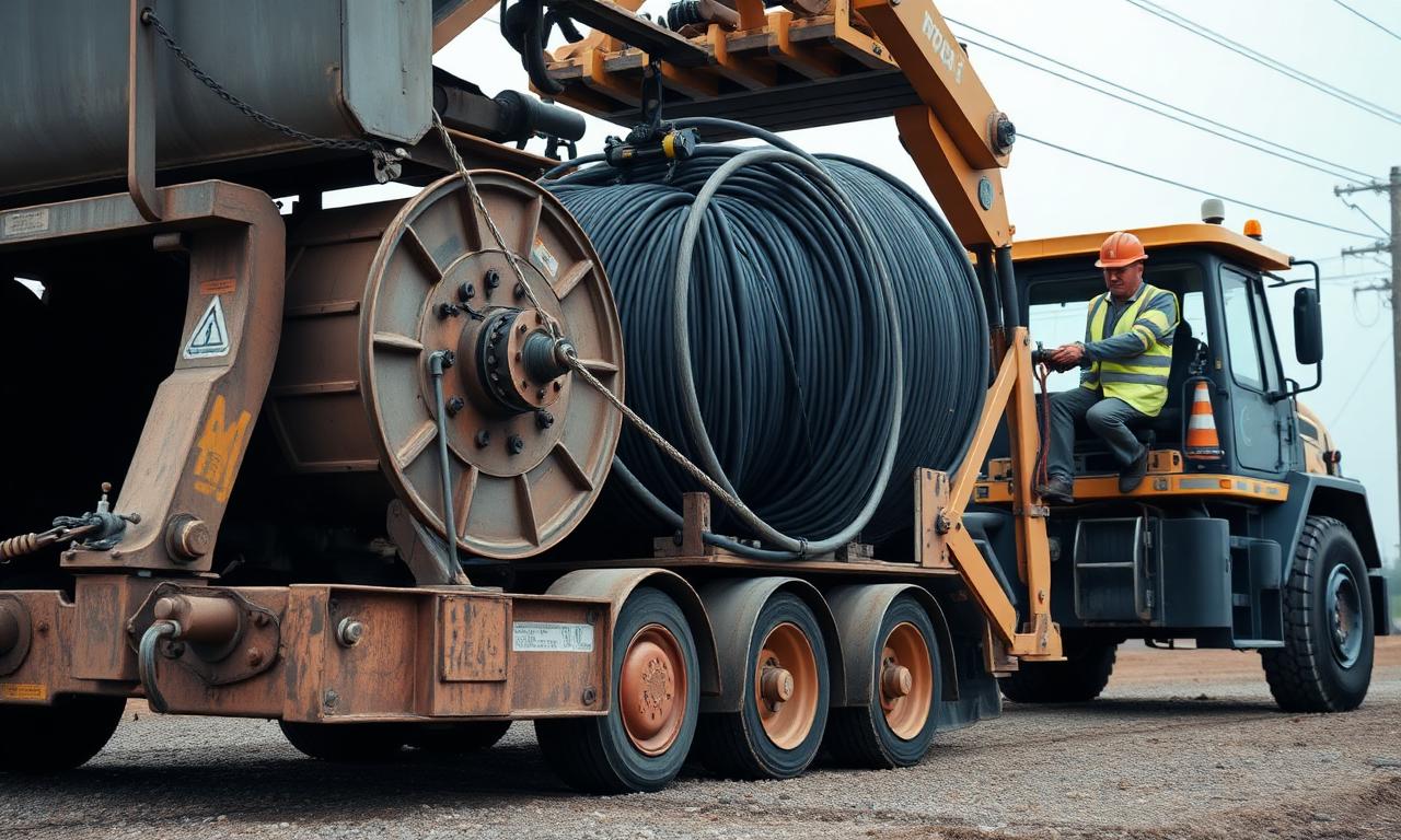 Opérateur d’engin de déroulage sur chantier Viatis