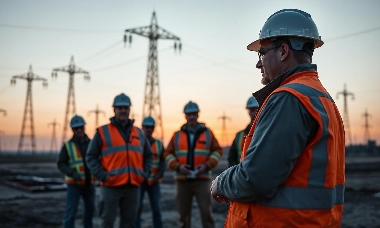 Briefing sécurité Viatis sur site haute tension
